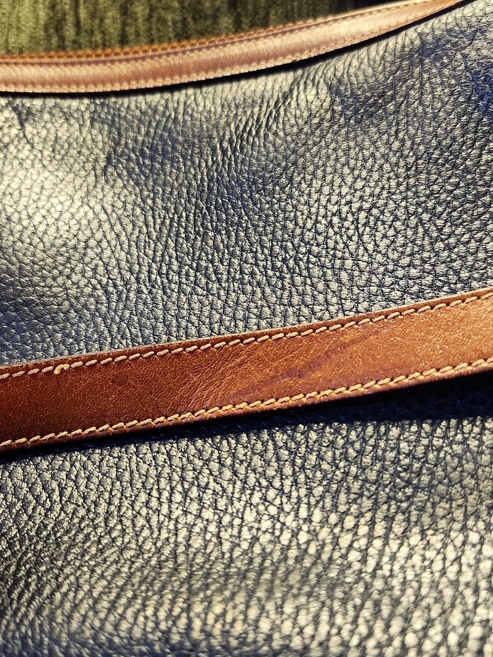 Coach Richmond Bag Vintage Pebbled Leather Crossbody Bag Black/Brown 1992 Italy! - Picture 13 of 16